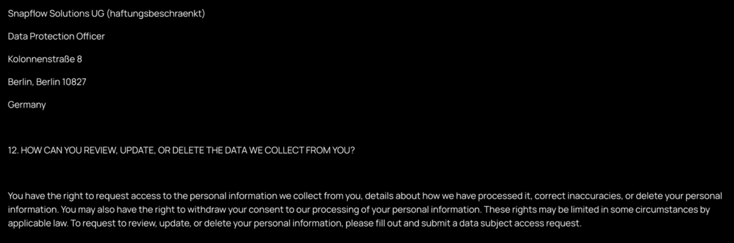 Privacy Policy Footer